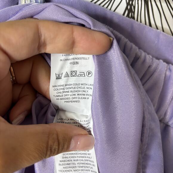 J.Crew Light Purple Lilac Velvet Stretchy Waistband Mini Skirt Women's Medium - Picture 7 of 9